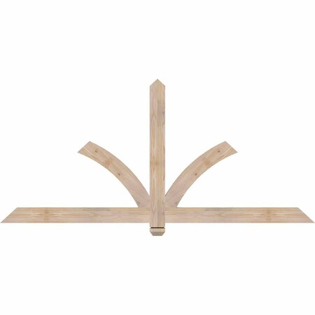 Ekena Millwork Redmond Smooth Timber Gable Bracket, Douglas Fir, 72"W x 33"H x 1 1/2"D x 3 1/2"F, 11/12 Pitch GBW072X33X0204RED00SDF